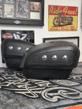 Harley-Davidson FLSTN Softail Deluxe OEM Locking Rigid Leather Saddlebags