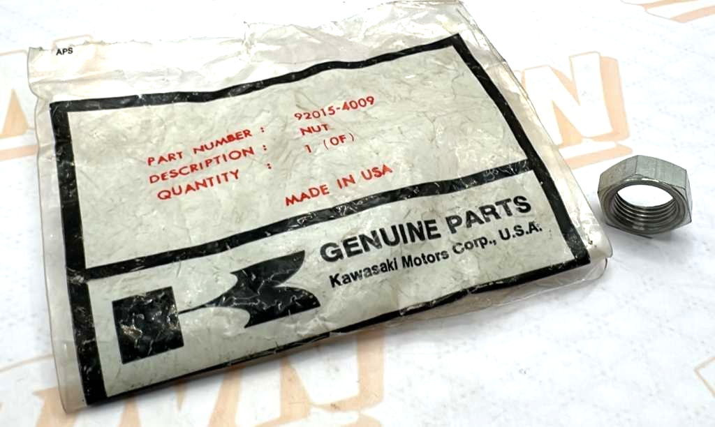 1 NOS Genuine Kawasaki 1981-1983 KLT 200 Rear Axle Nut Part OEM 92015-4009 NEW