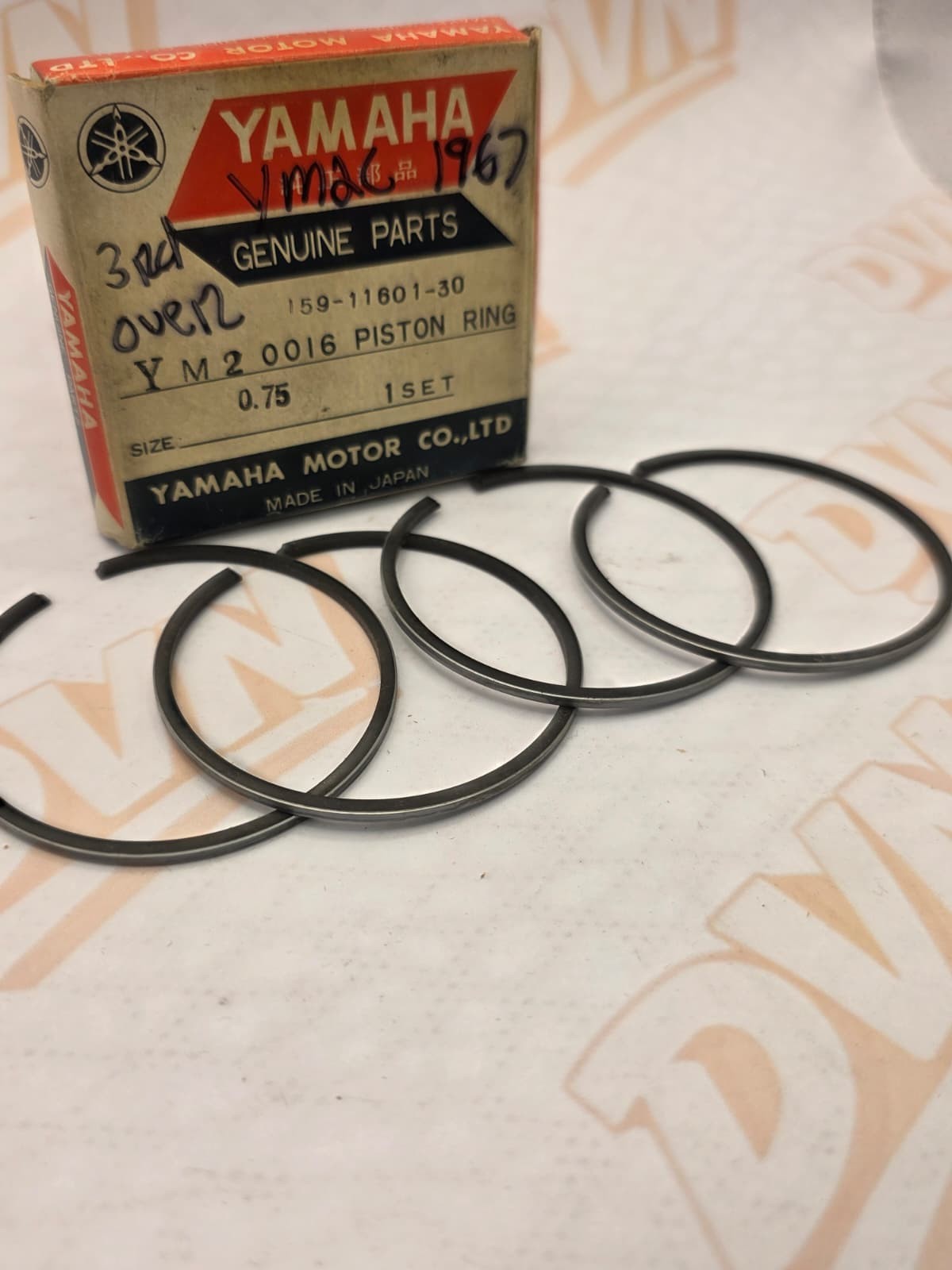 NOS Yamaha YM2C YM2 .75 OEM Piston Rings Genuine 159-11601-30