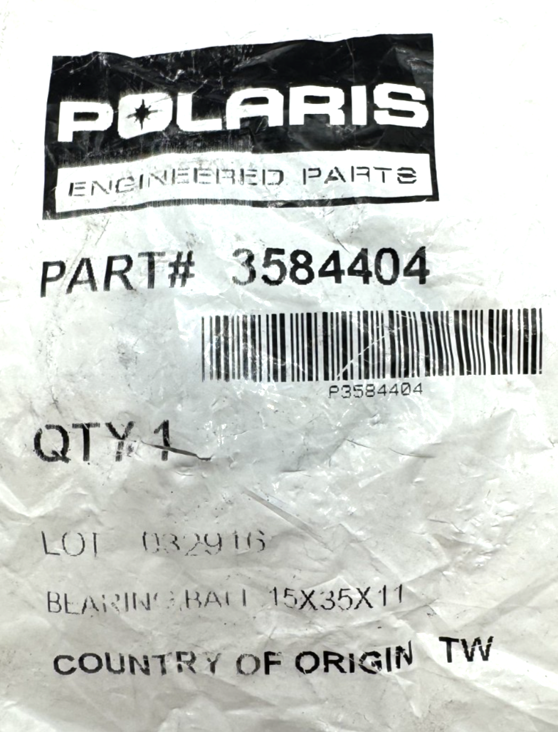 Polaris Bearing, NEW OEM P/N -(3584404)