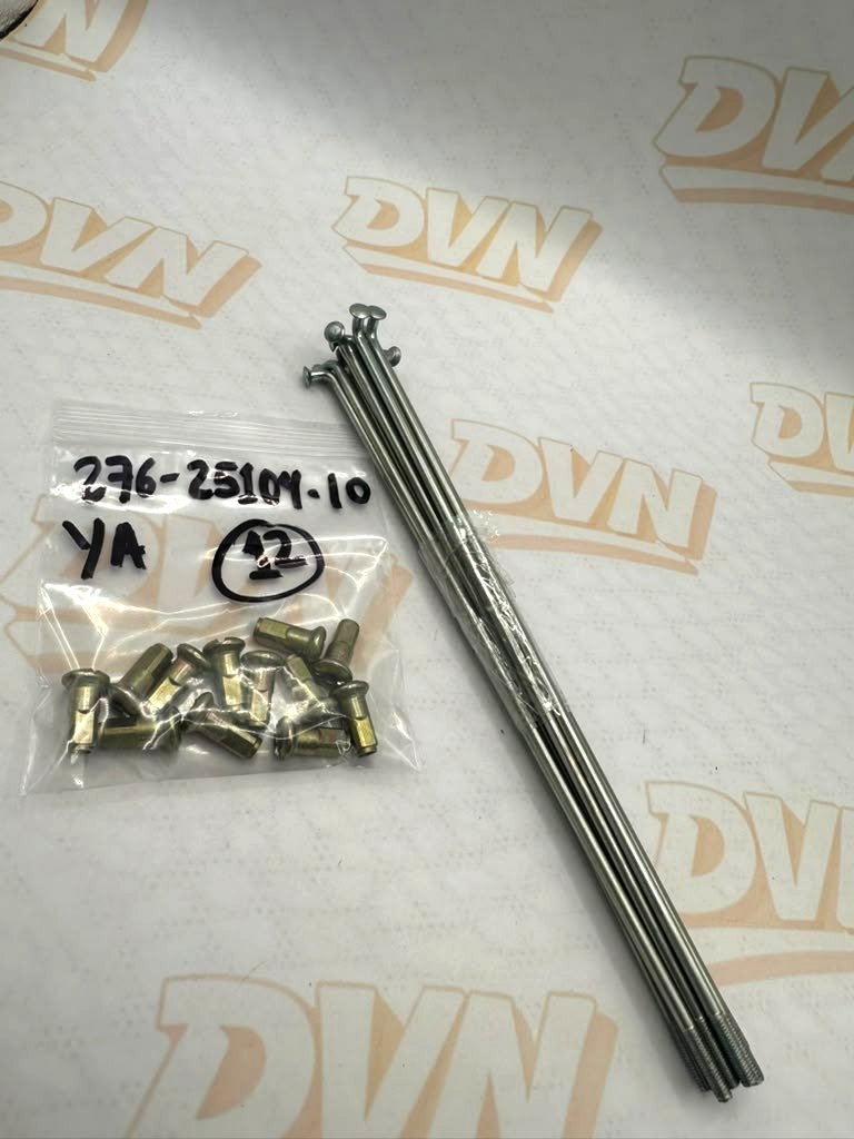 NOS GENUINE YAMAHA Spoke SET OF (12) DT100 MX100 LT2MX OEM # 276-25104-10