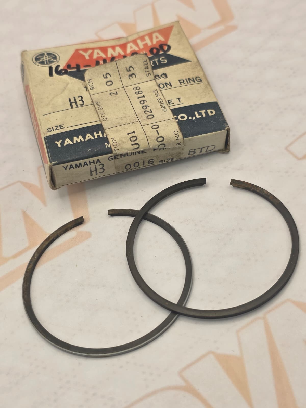 NOS Yamaha Brand Piston Rings 164-11610-00 STD H3