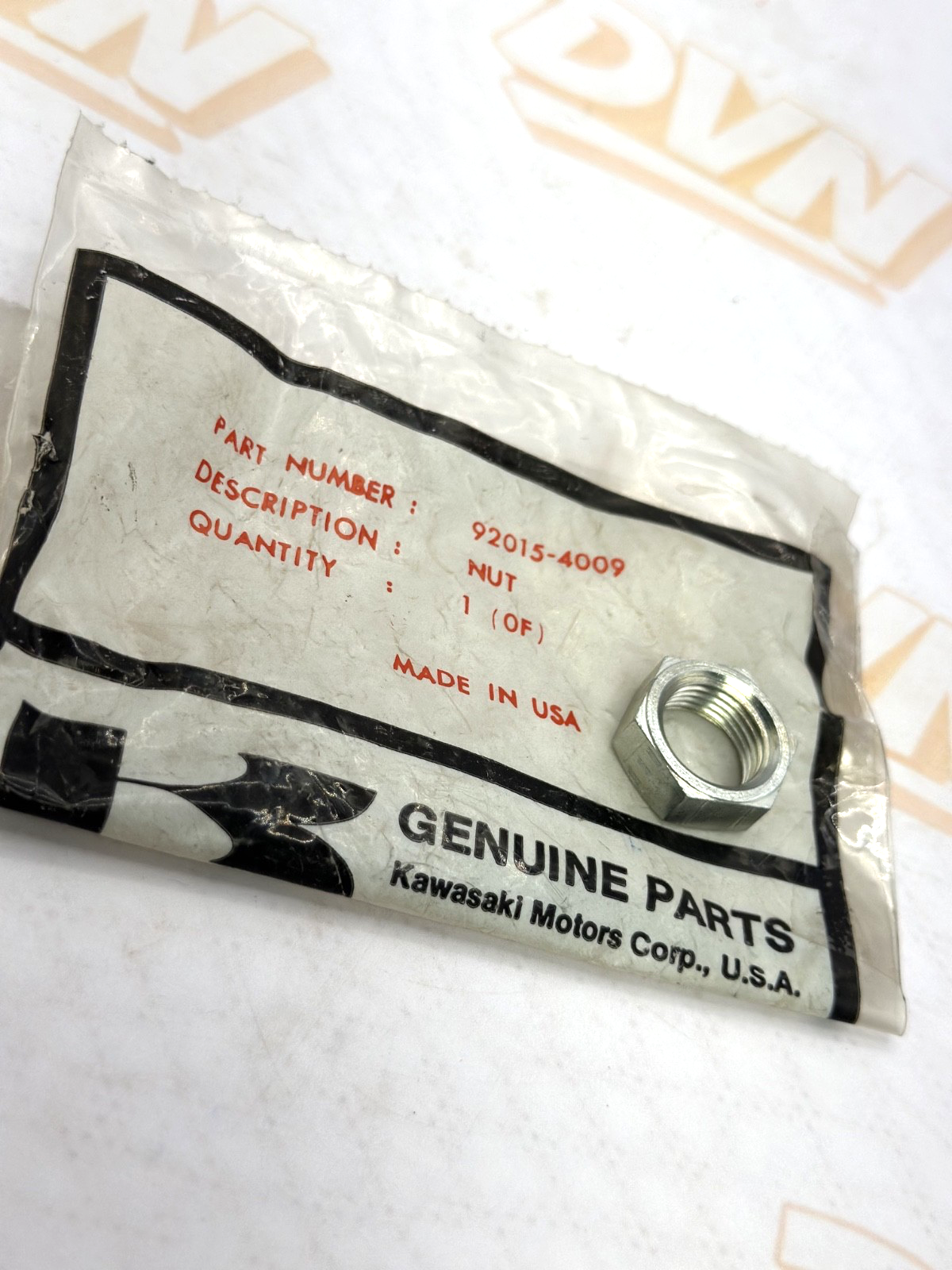 1 NOS Genuine Kawasaki 1981-1983 KLT 200 Rear Axle Nut Part OEM 92015-4009 NEW