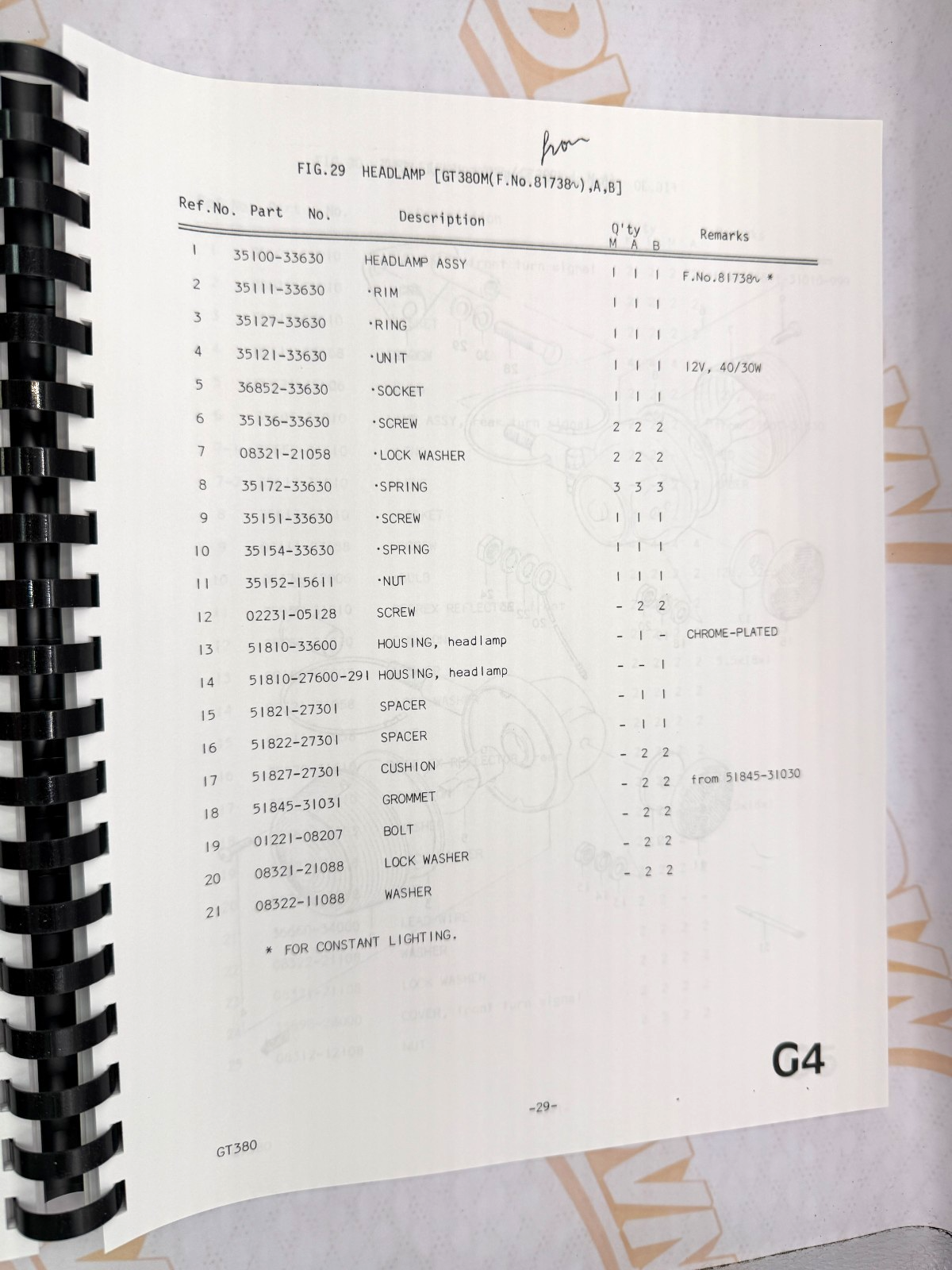 Suzuki GT185 parts and service manual 1973-1977