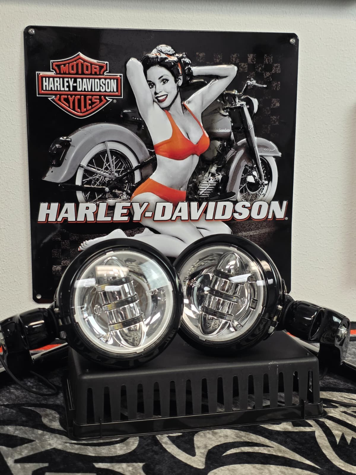 Harley Davison road king  Stree glide  fog passing light kit LED