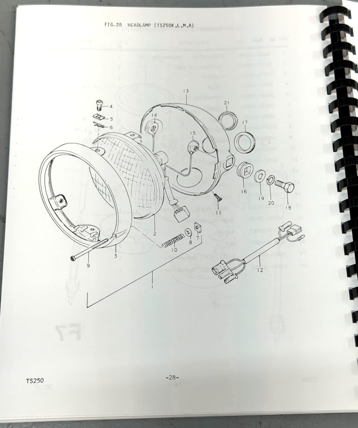 Suzuki TS250 Part Manual 1973-1977