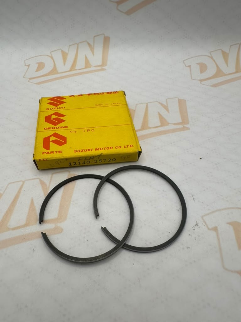 NOS 1970 Suzuki TS90 TC90 Piston Ring Set 2nd Oversize 1.0 Flat Type 12140-25720