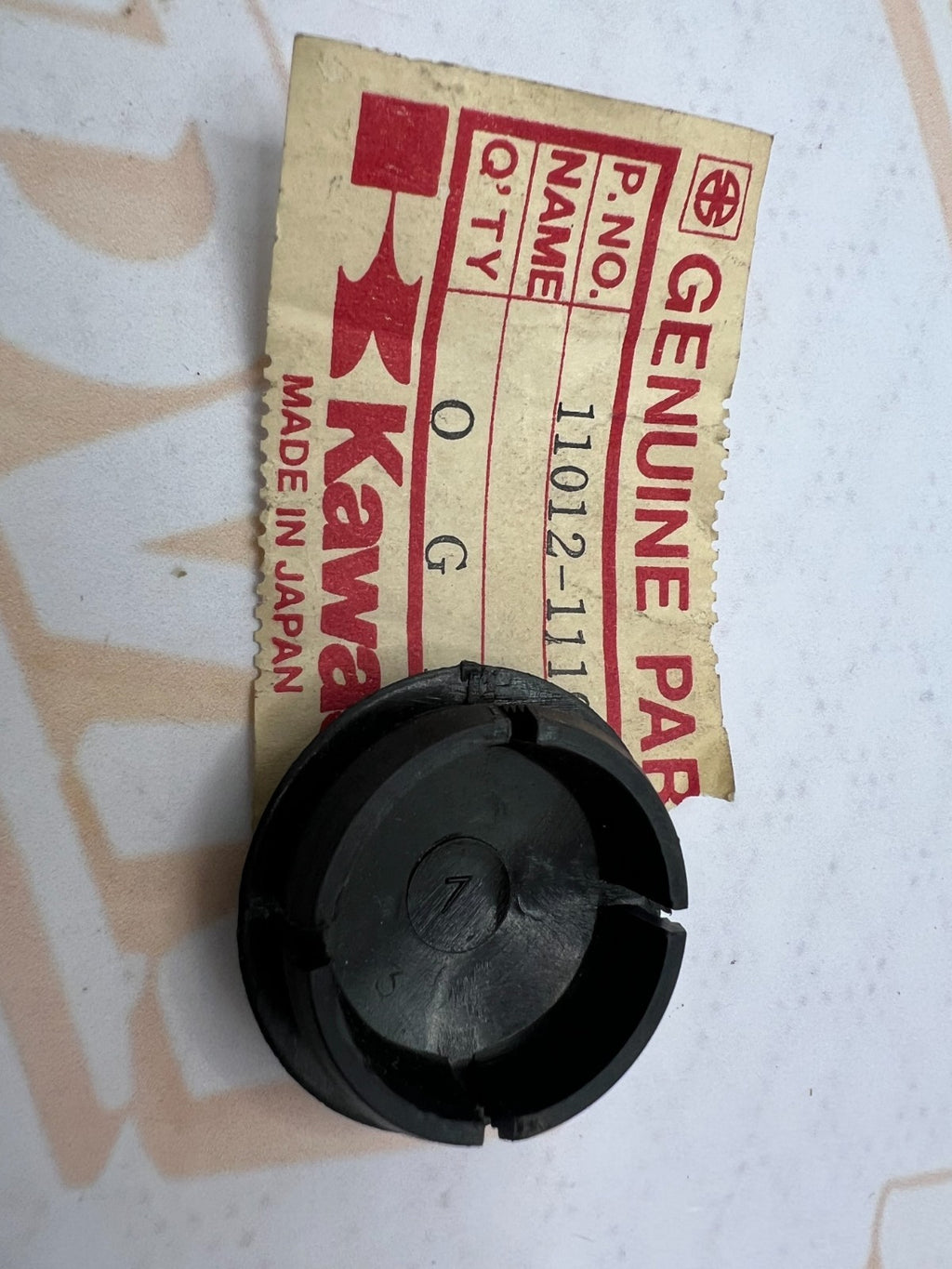 NOS Kawasaki Rubber Top Fork Cap 80-83 KE125 11012-1119