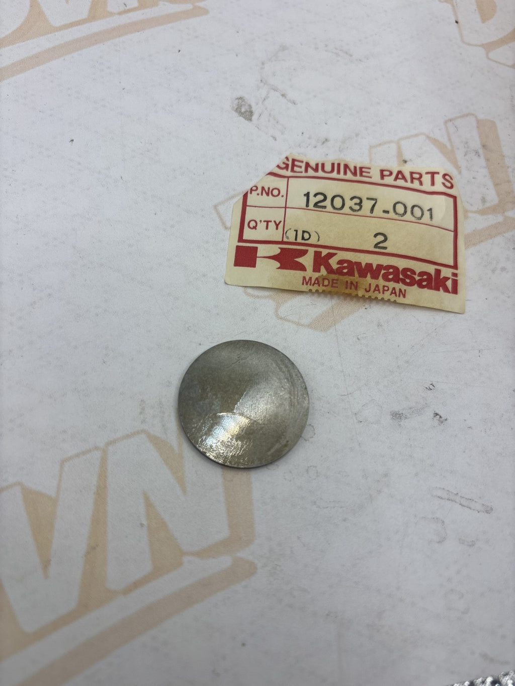 New OEM Kawasaki 12037-001 Tappet Shim 2.00T Qty 1 NOS