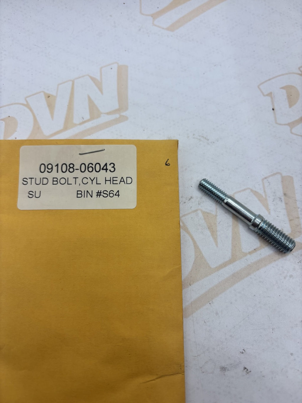 NOS Suzuki 1981-82 RM125 Cylinder Head Bolt Stud 09108-06043