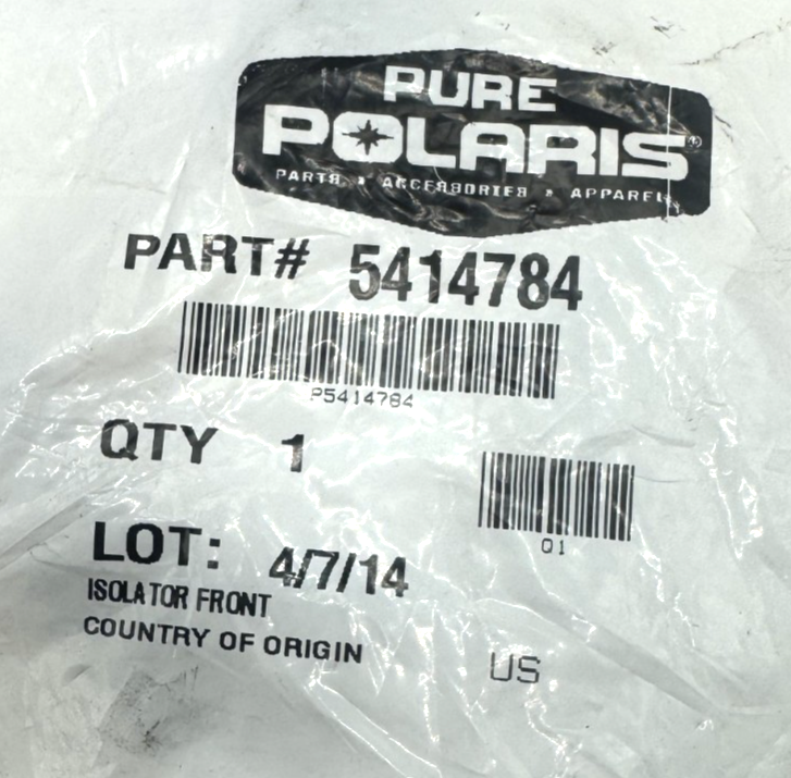 POLARIS ENGINEERED FRONT ISOLATOR, NEW OEM P/N 5414784
