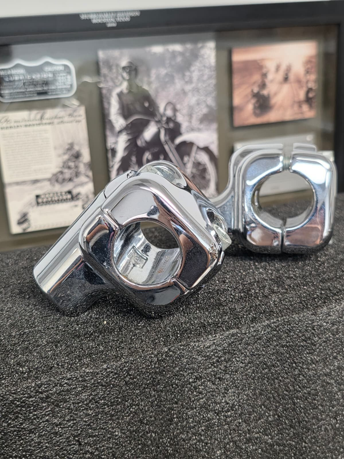 HarleyDavidson 56887-07/09 Softail Sportster Chrome Handlebar Risers Genuine OEM
