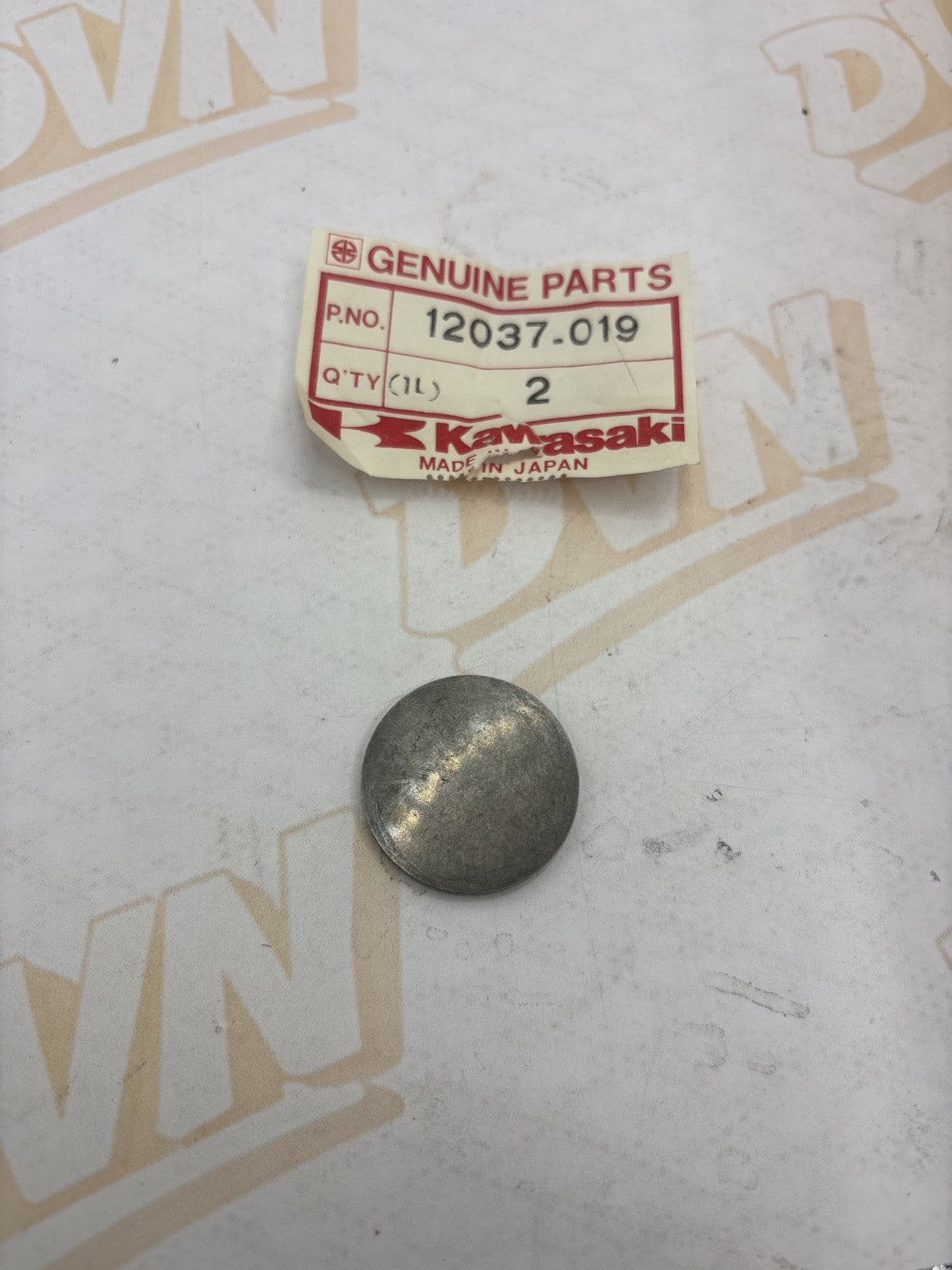 New OEM Kawasaki 12037-019 Tappet Shim 2.90T Qty 1 NOS