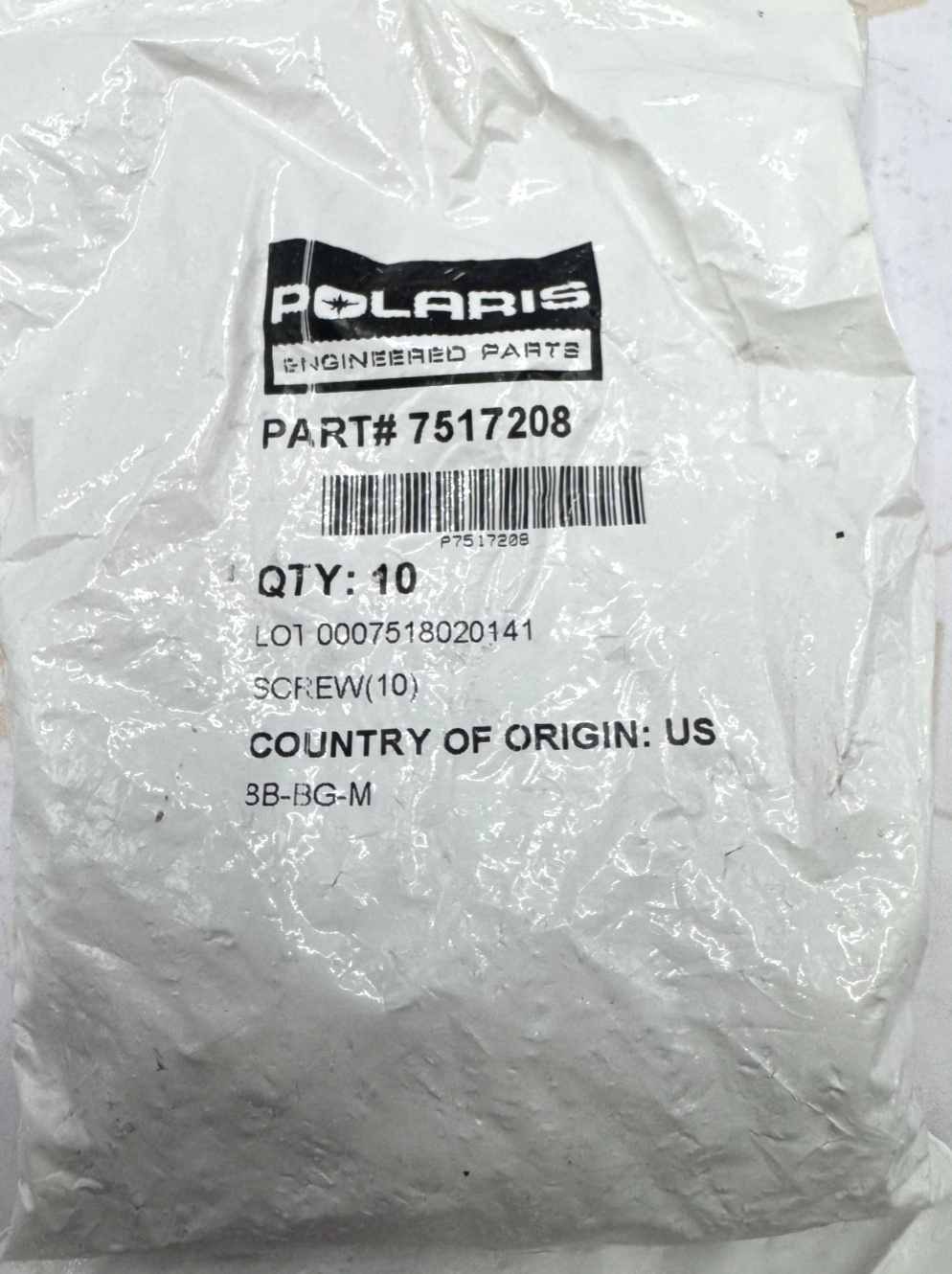New OEM Polaris Self Drilling Screw, Part-7517208