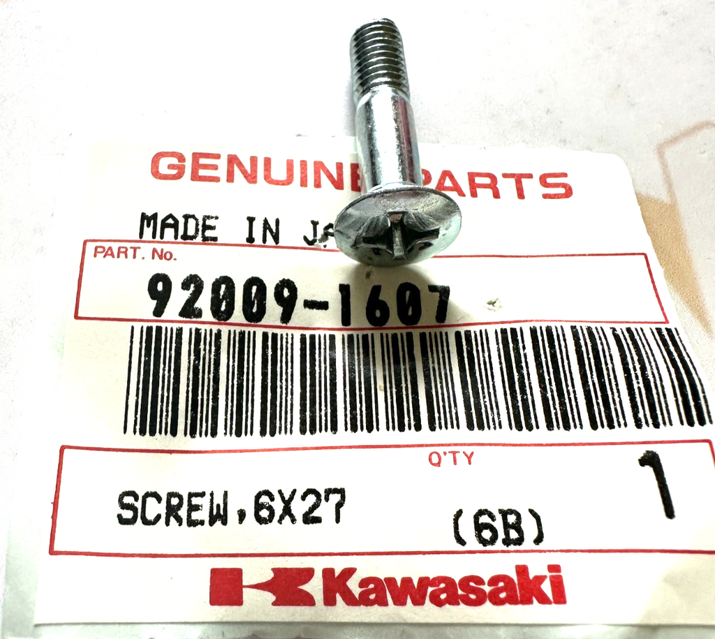 Kawasaki Genuine Screw,6X27 - 92009-1607
