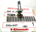 Kawasaki Genuine Screw,6X27 - 92009-1607