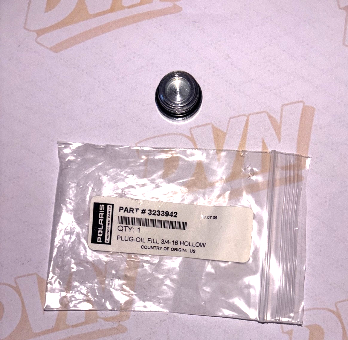 OEM - 3233942 Polaris Oil Fill Plug  3/4-16 Hollow RANGER Models Genuine