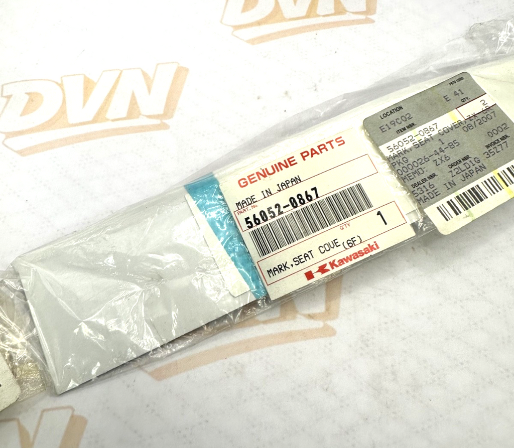 NOS Kakasaki Mark seat Cover ZX-6R 56052-0867