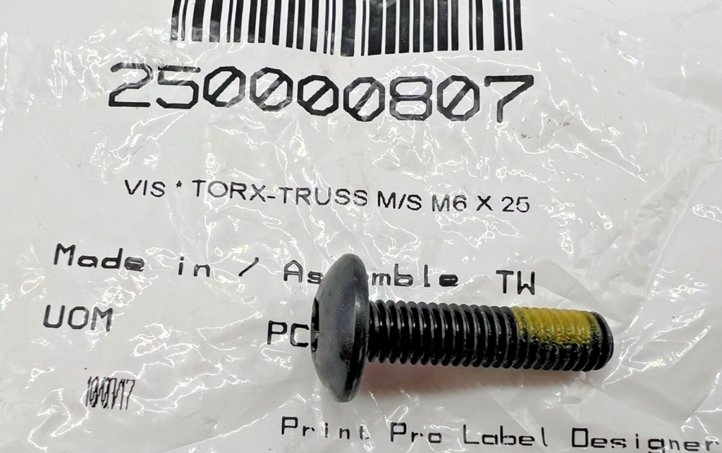 BRP 250000807 Torx Truss Screw M6x25 Can-Am Commander Defender Maverick