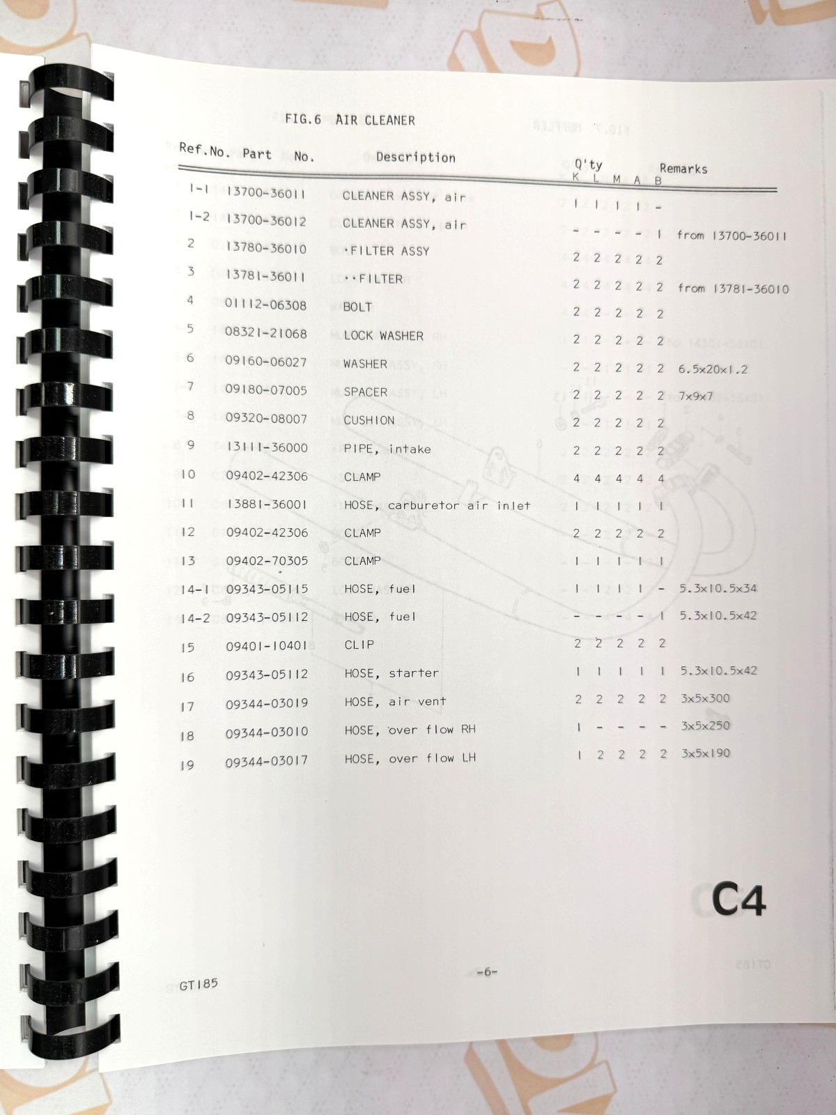 Suzuki GT185 Parts and Service Manual 1973-1977