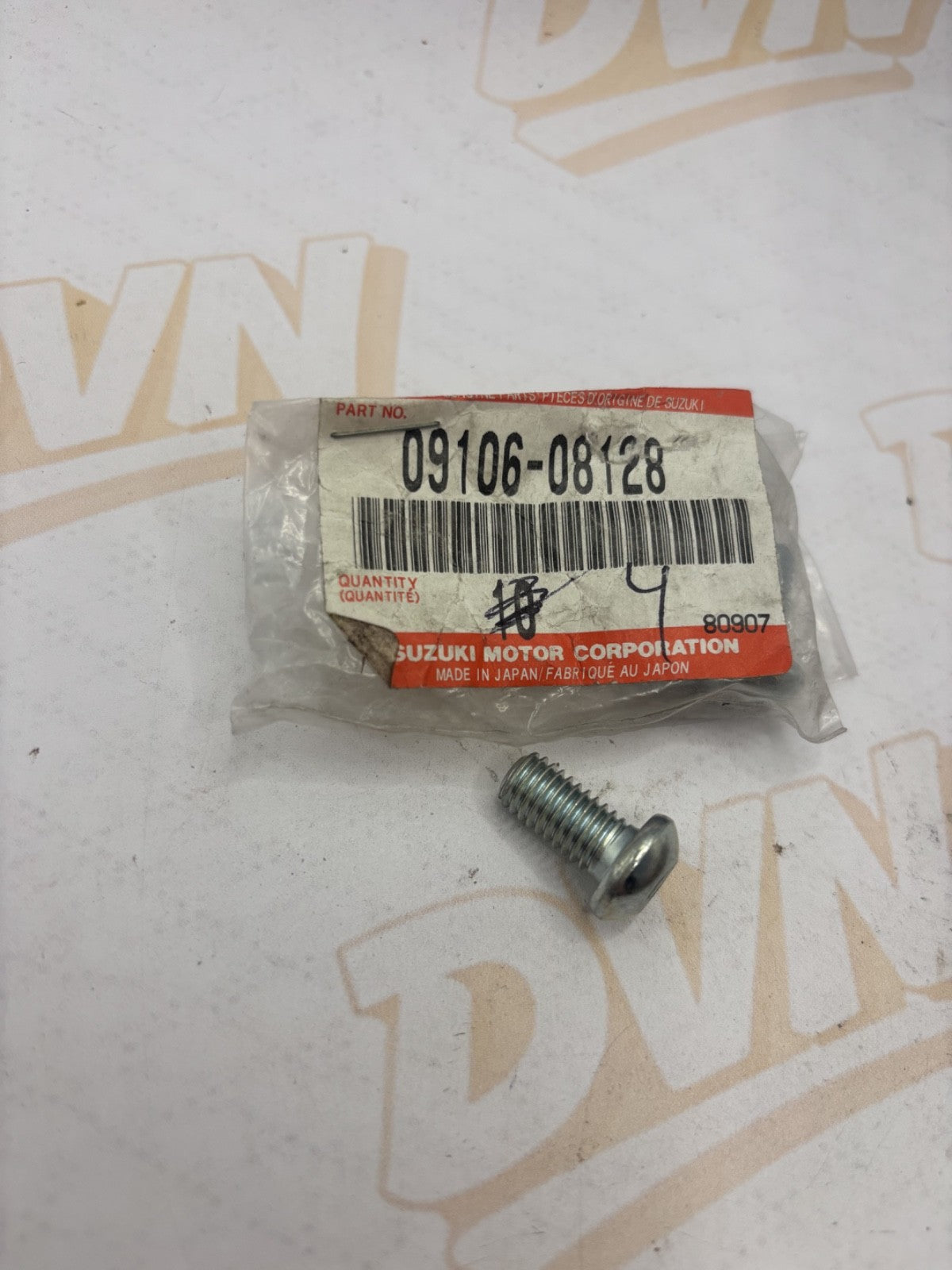 NOS Genuine Suzuki Frame/Footrest/Rear Wheel Bolt 09106-08128 NEW OEM