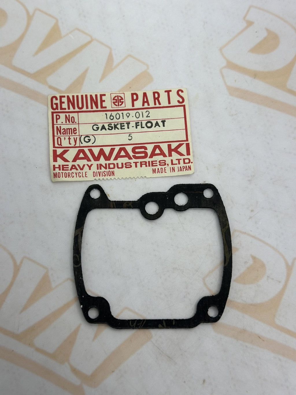 New OEM Kawasaki 16019-012 Float Bowl Gasket NOS