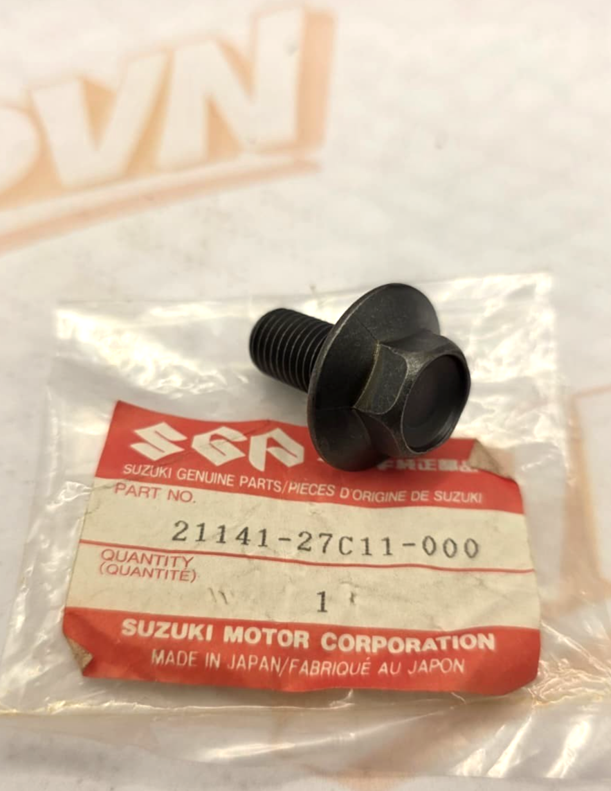 NOS SUZUKI RM 125 250 RMX 250 R BOLT,PRIMARY DRIVE GEAR 21141-27C11 NEW OEM PART