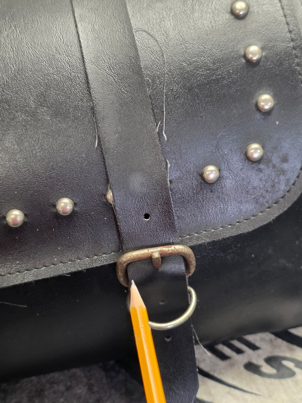 Willie & Max 58502-01 Ranger Studded Max Pax Saddle Bag Black Motorcycle Storage