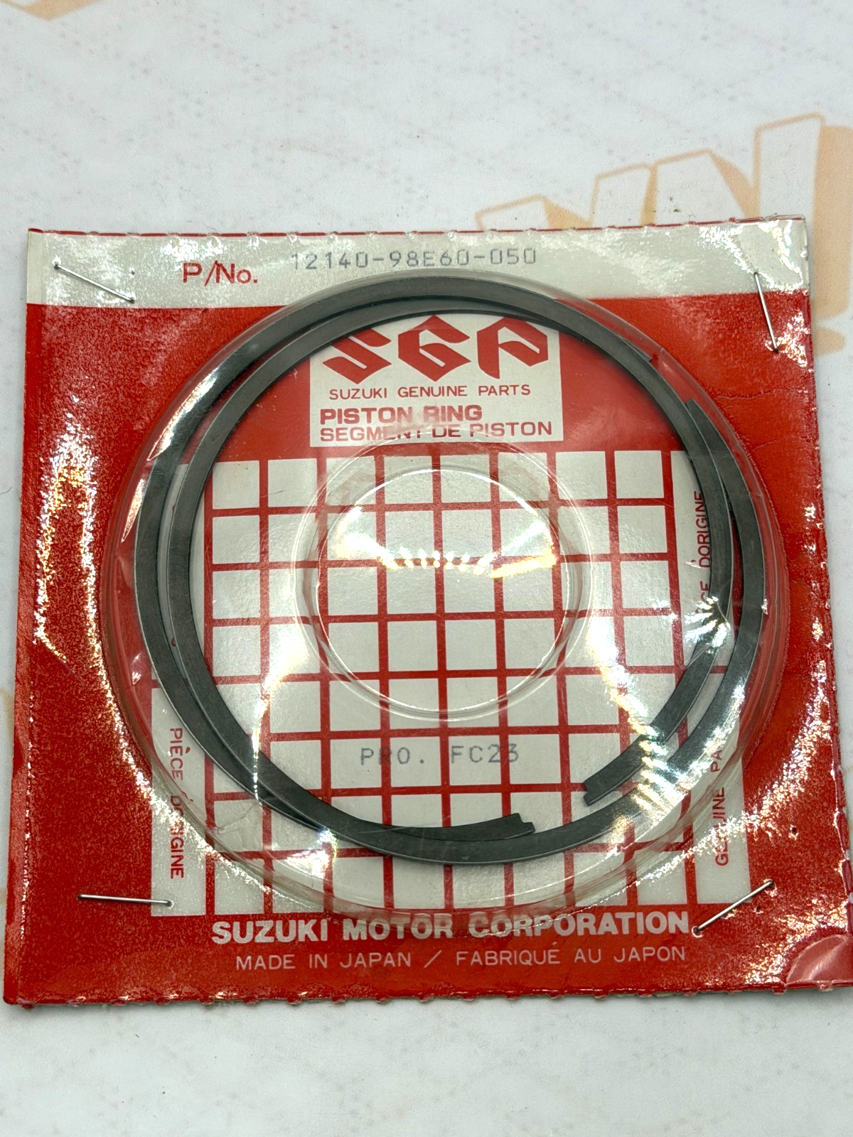 New Genuine Suzuki 12140-98E60-050 Piston Ring Set +.020 - 770CC