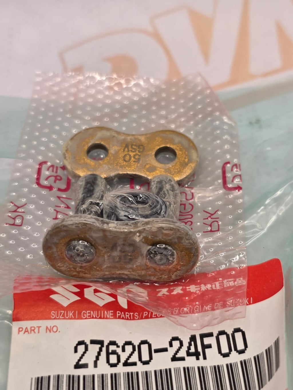 OEM SUZUKI CHAIN JOINT 1- Gold Rivet Master Link 27620-24F00