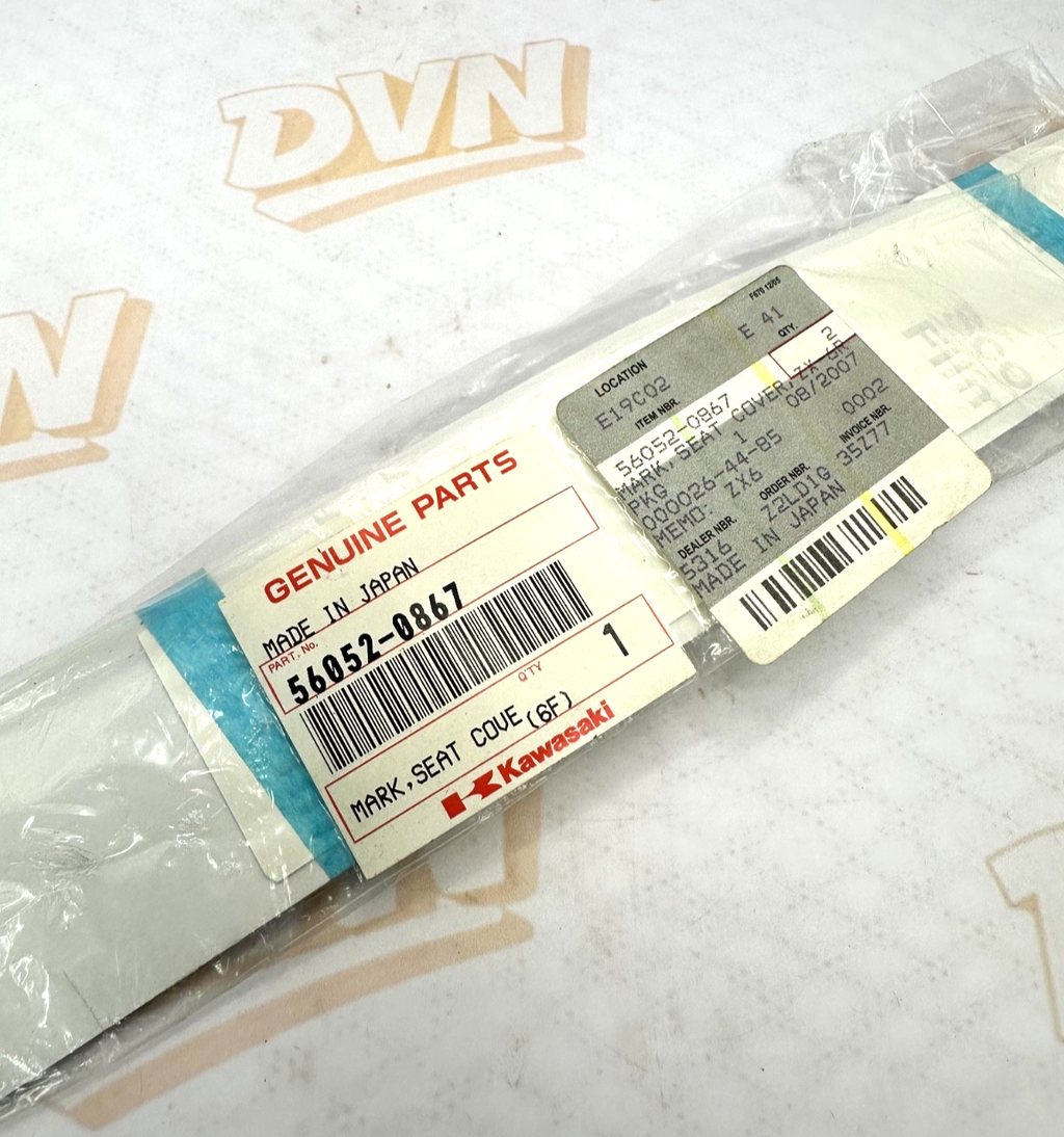 NOS Kakasaki Mark seat Cover ZX-6R 56052-0867