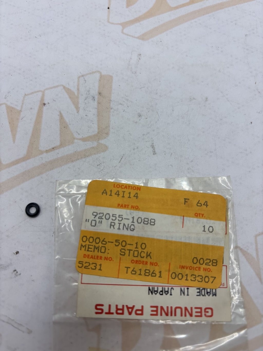 CARBURETOR JET PLUG O-RING 92055-1088