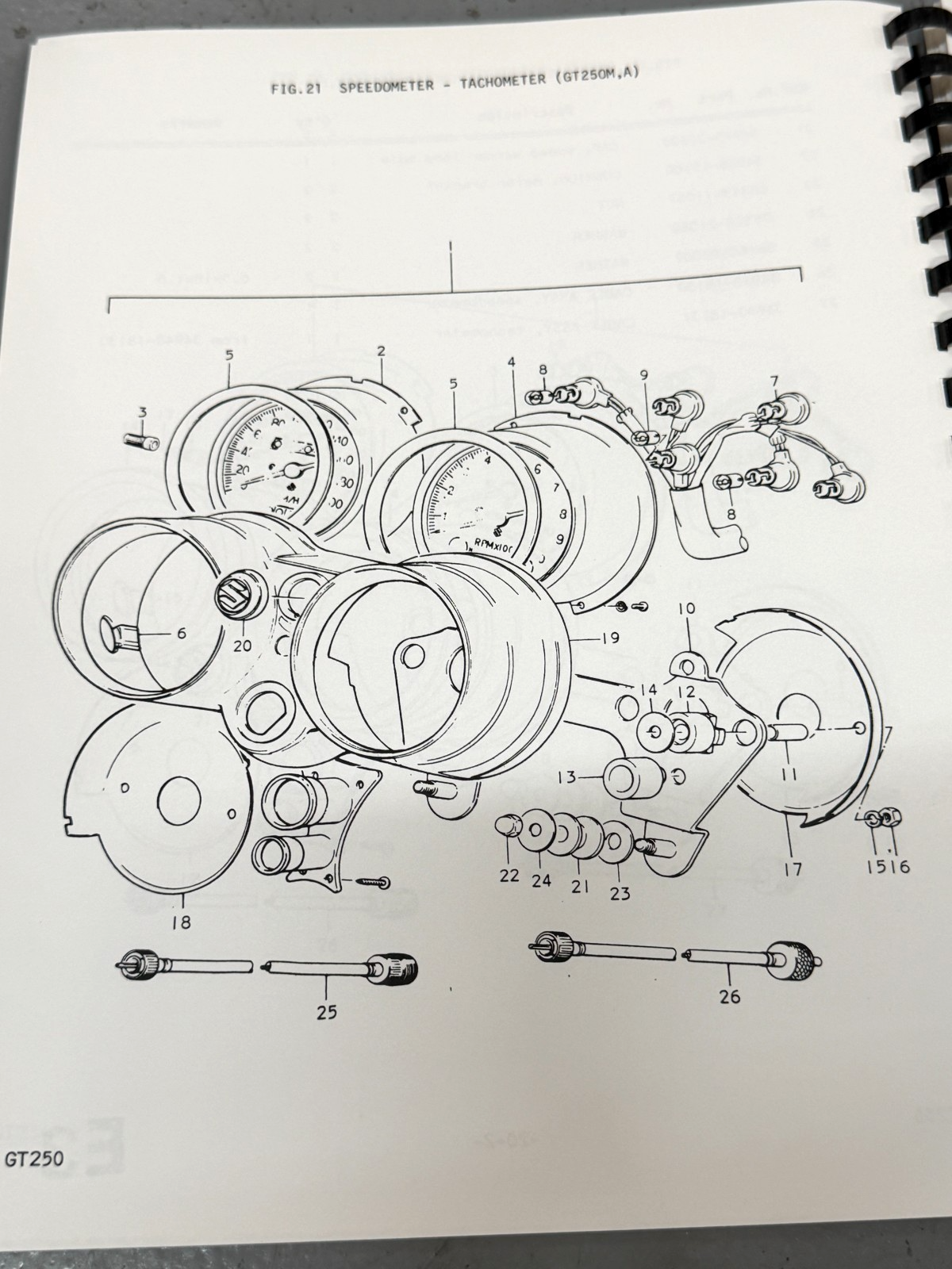 Suzuki GT250 Parts Manual 1973-1977
