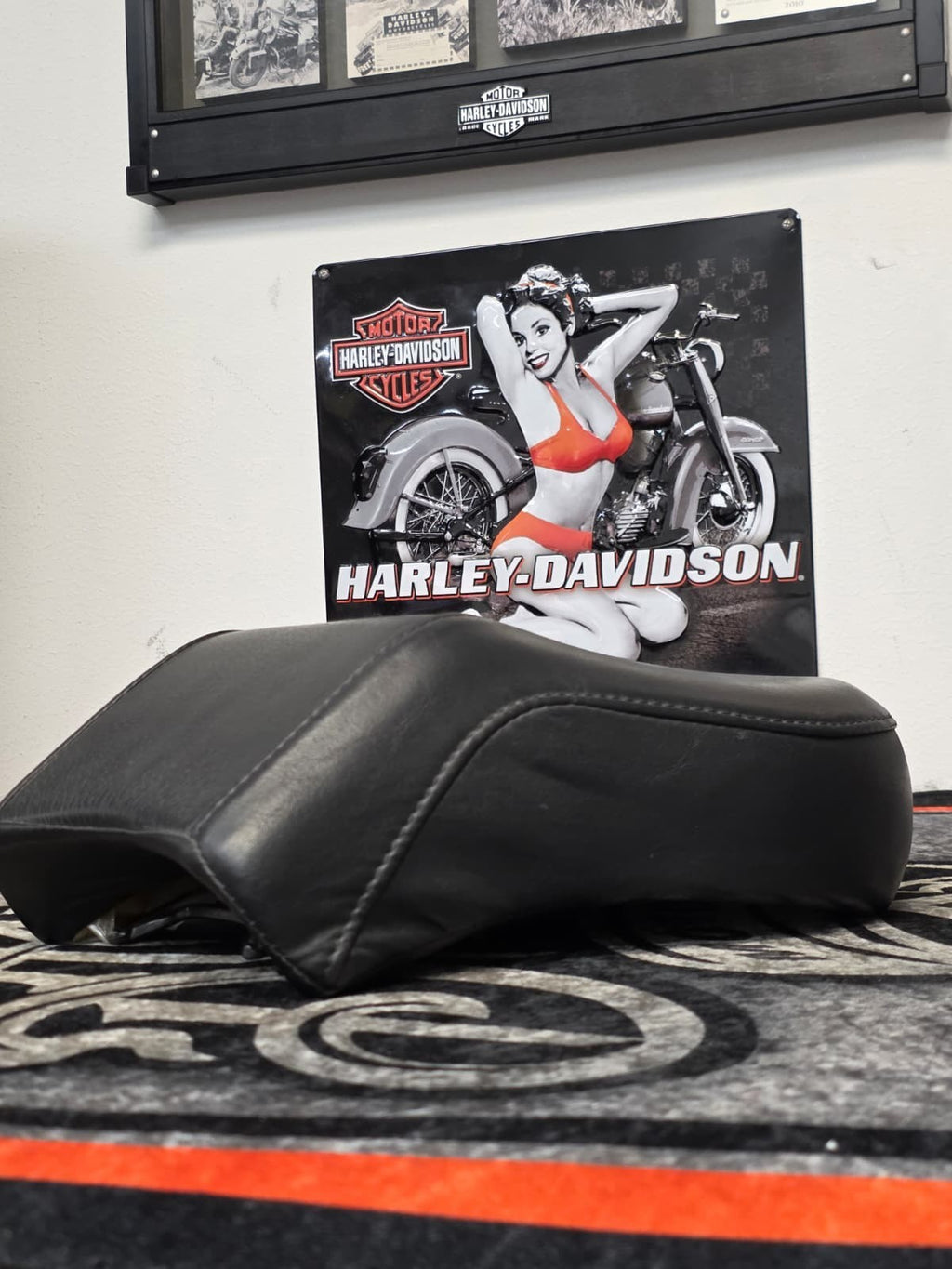 Harley Davidson Fatboy Flstf Softail Rear Back Passenger Seat Pillion 92/61-0067