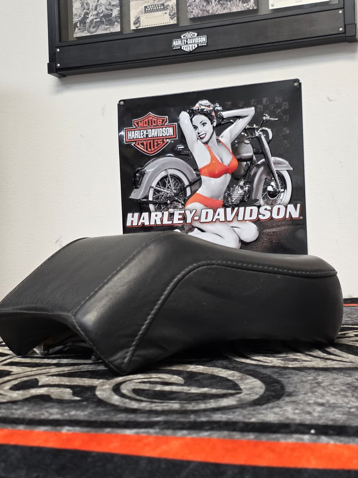 Harley Davidson Fatboy Flstf Softail Rear Back Passenger Seat Pillion 92/61-0067