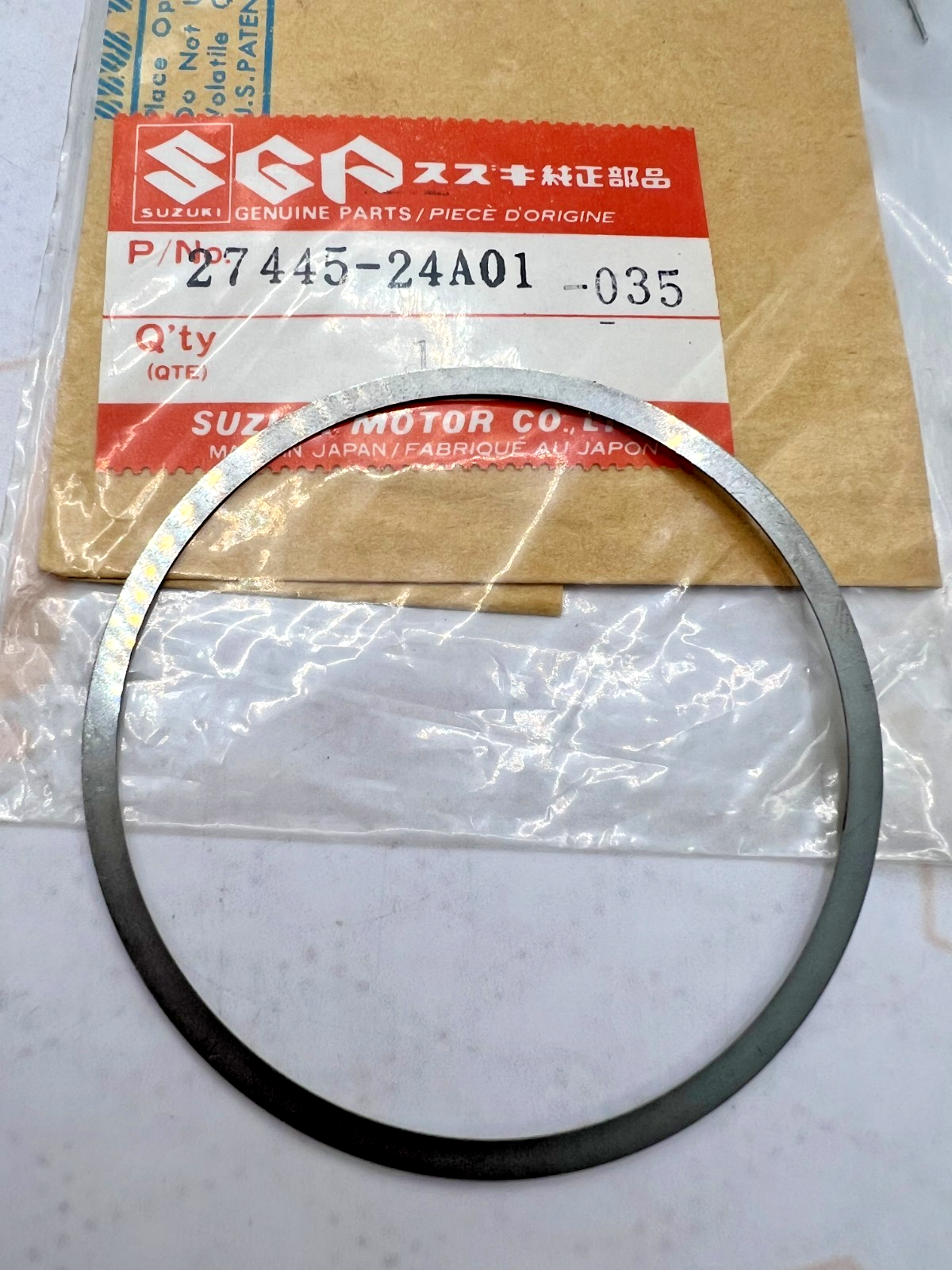 SUZUKI NOS FINAL DRIVE GEAR SHIM 0.35 GSX1100 GSX 1100 GV1400 GV 1400