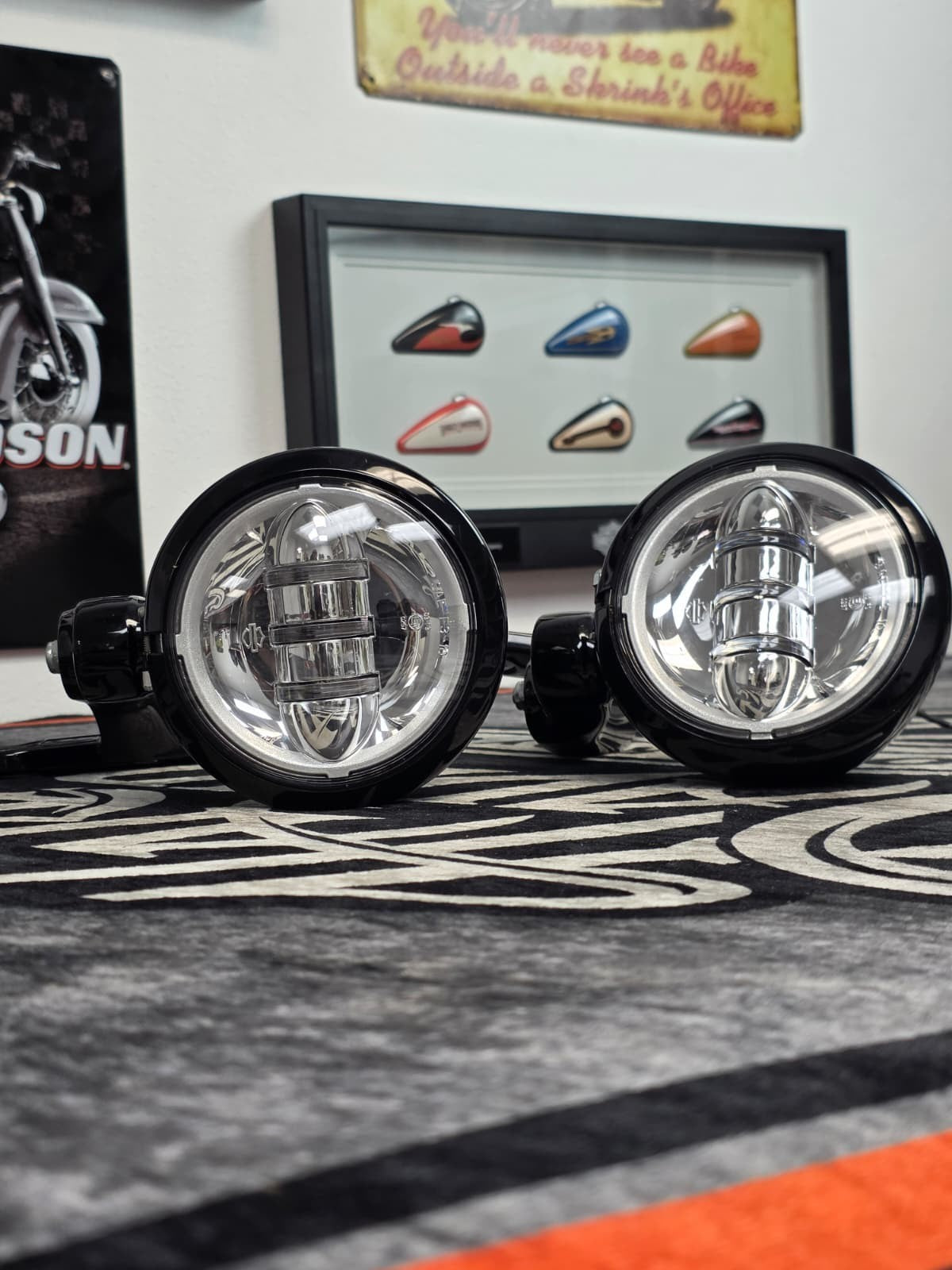 Harley Davison road king  Stree glide  fog passing light kit LED