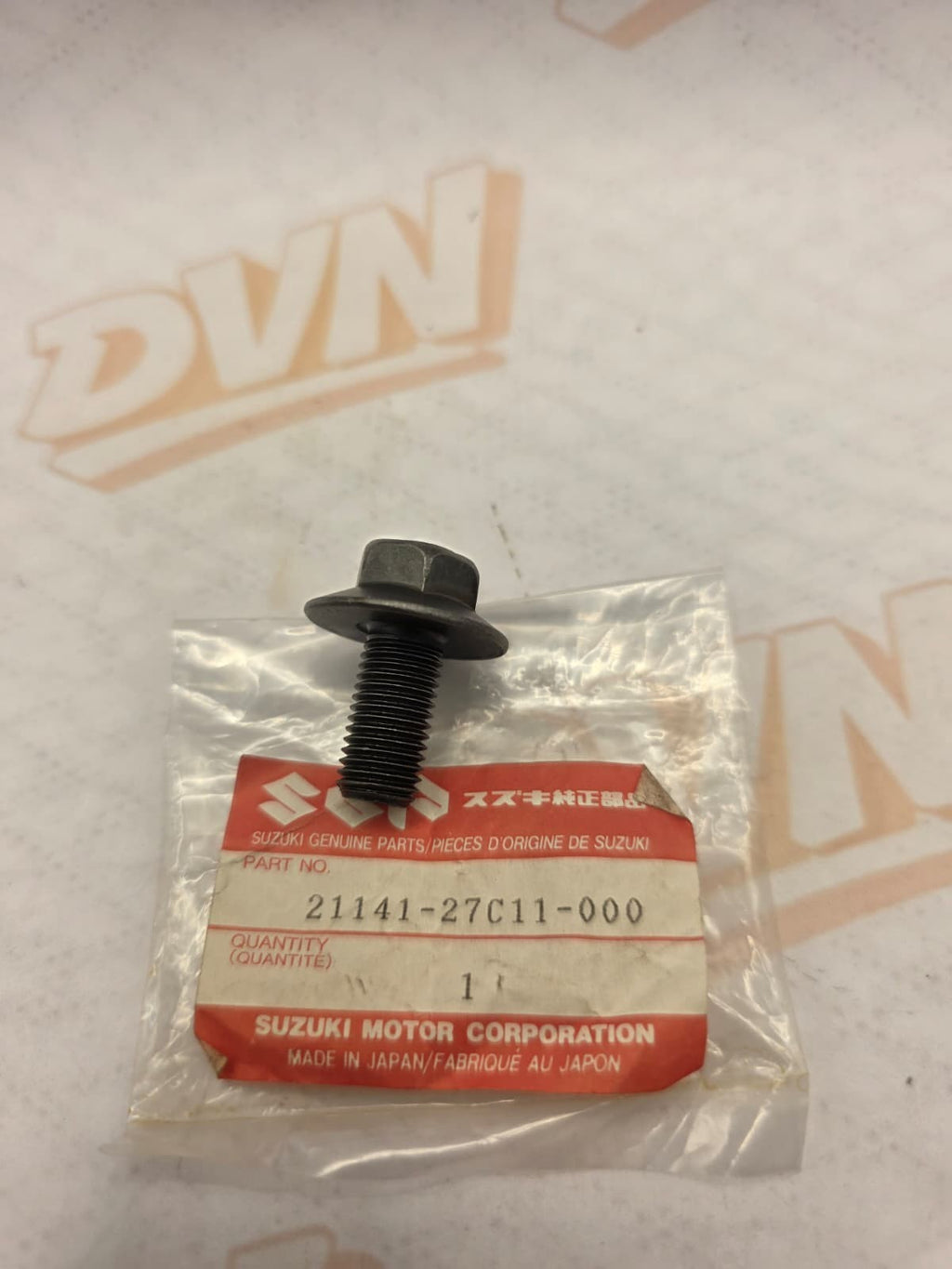 NOS SUZUKI RM 125 250 RMX 250 R BOLT,PRIMARY DRIVE GEAR 21141-27C11 NEW OEM PART