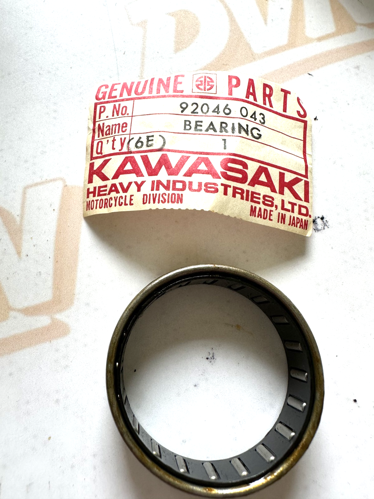 GENUINE KAWASAKI 92046 043   NOS NEEDLE ROLLER BEARING NOS KD KE KX KDX