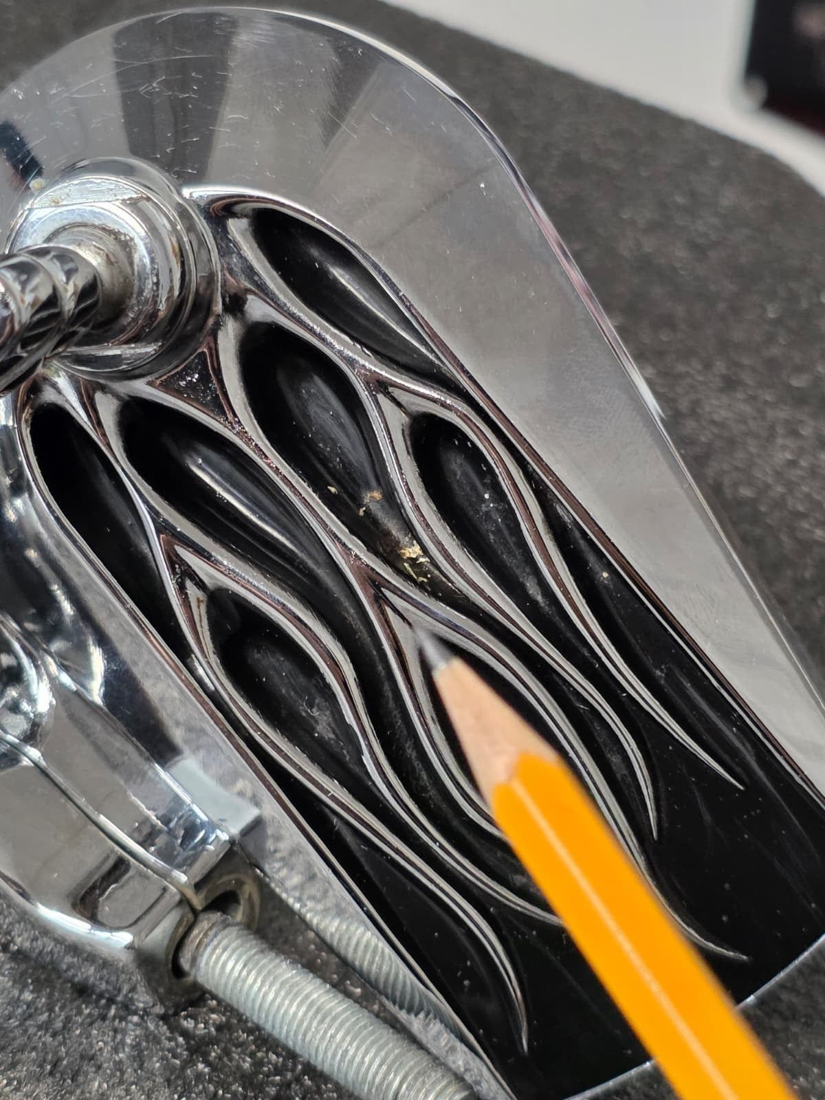 Custom Chrome Rear View Side Flame Mirrors Fits For Harley Touring Sportster XL