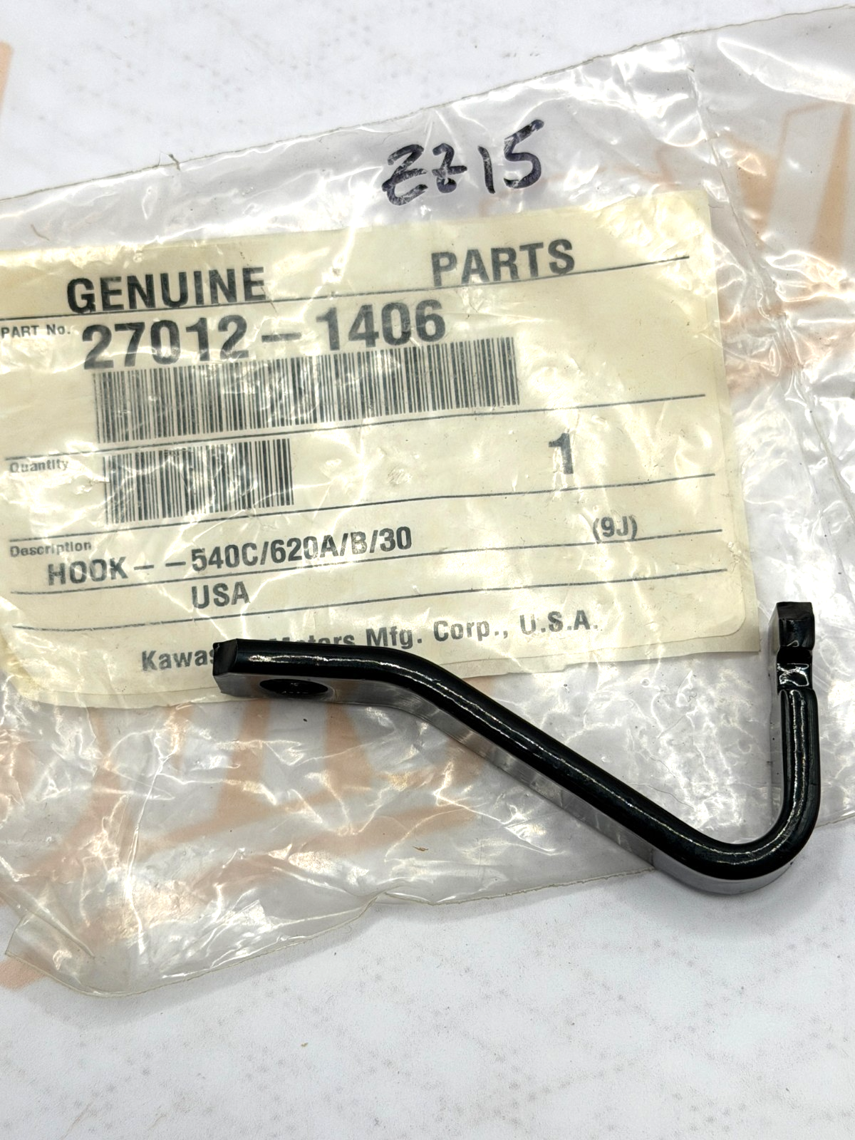 KAWASAKI OEM TAIL GATE HOOK KAF540 KAF540 KAF620 27012-1406