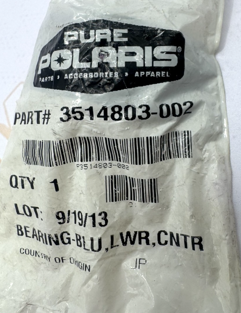Polaris Center Lower Main Bearing, Genuine OEM - 3514803-002