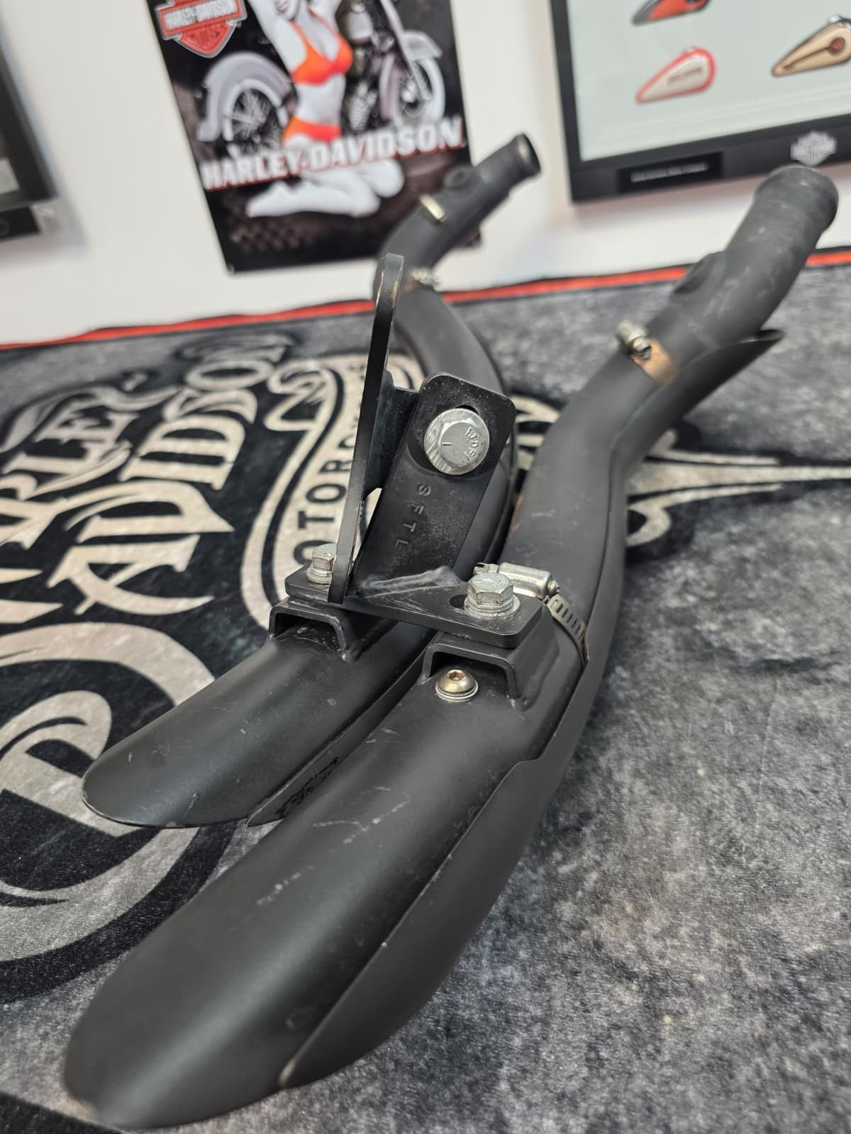 Harley softail springer fat boy deuce 05-09 EFI  Full exhaustsystem Radius STYLE