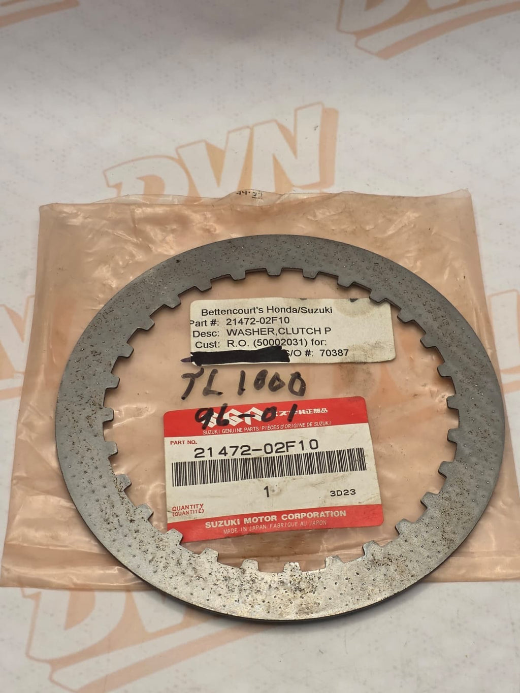 Suzuki OEM Part 21472-02F10 WASHER, CLUTCH PLATE WAVE