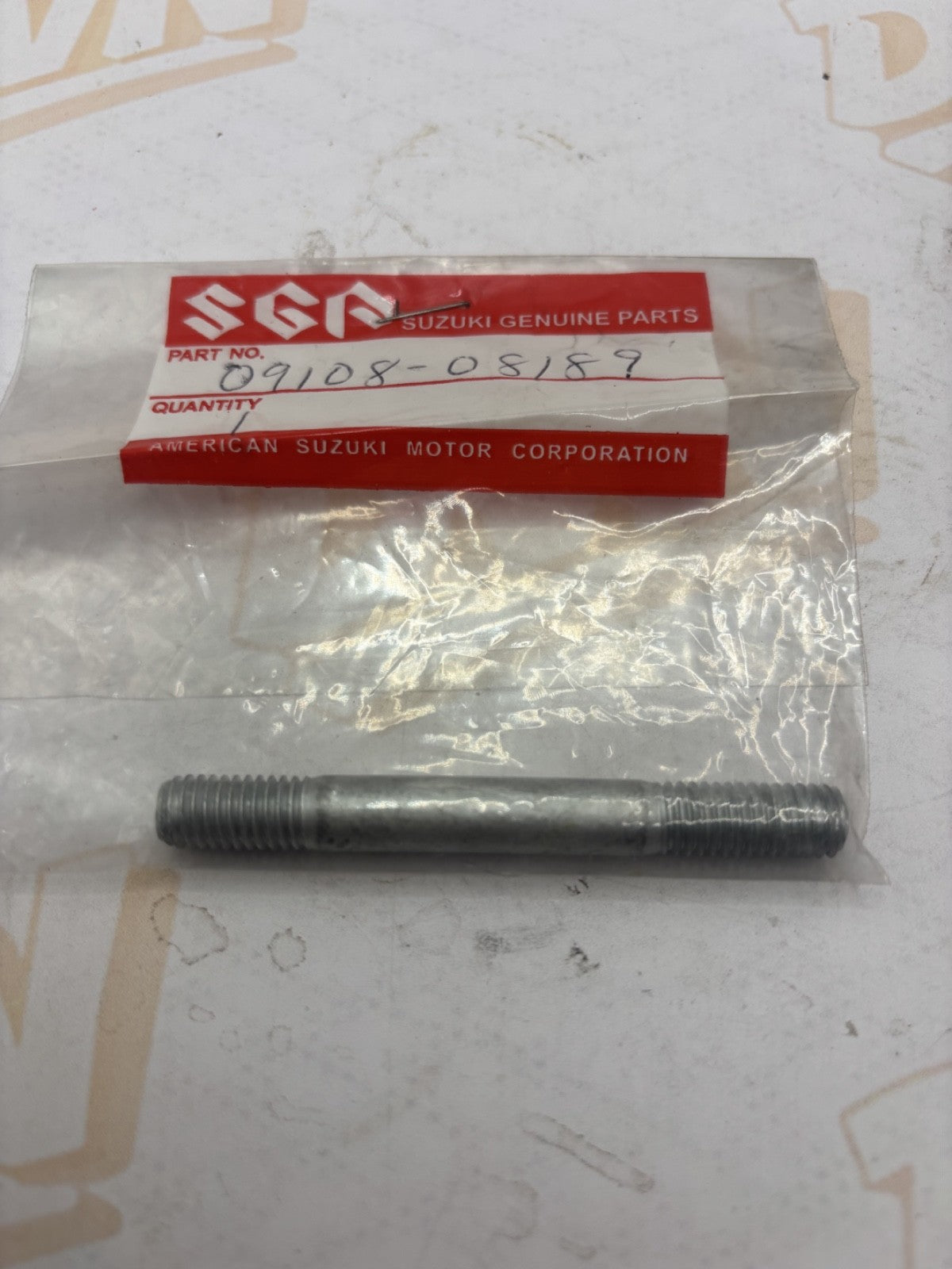 09108-08189-000 Suzuki Bolt,stud 0910808189000, New Genuine OEM Part