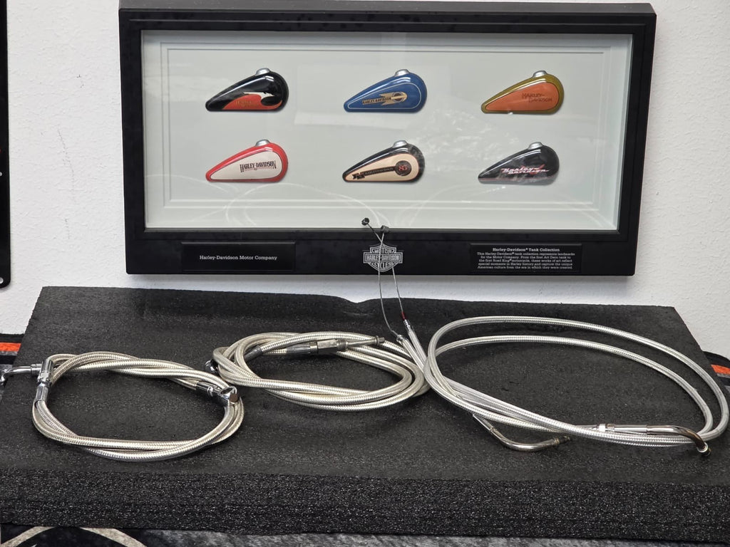 TALLER HANDBar CableS and Brake Line Kit For Harley-Davidson SOFTAIL 06-17