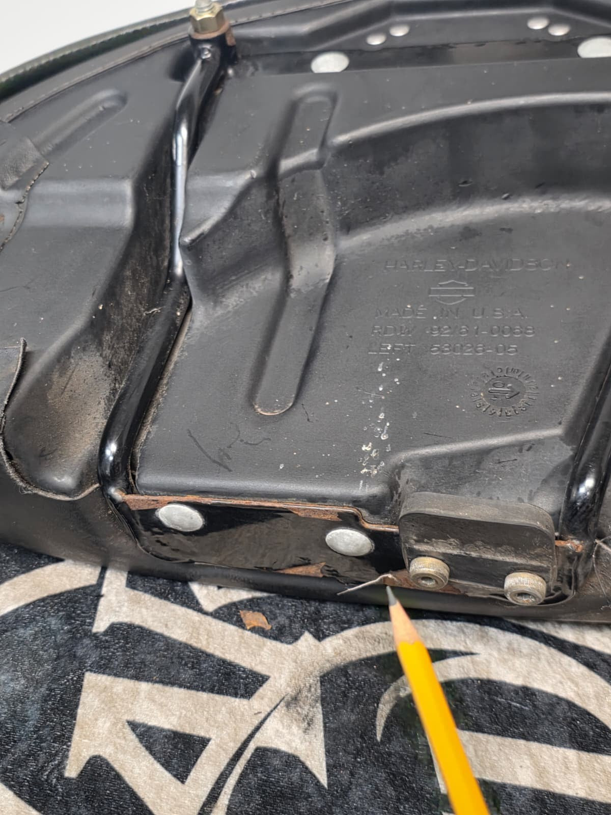 Harley-Davidson FLSTN Softail Deluxe OEM Locking Rigid Leather Saddlebags
