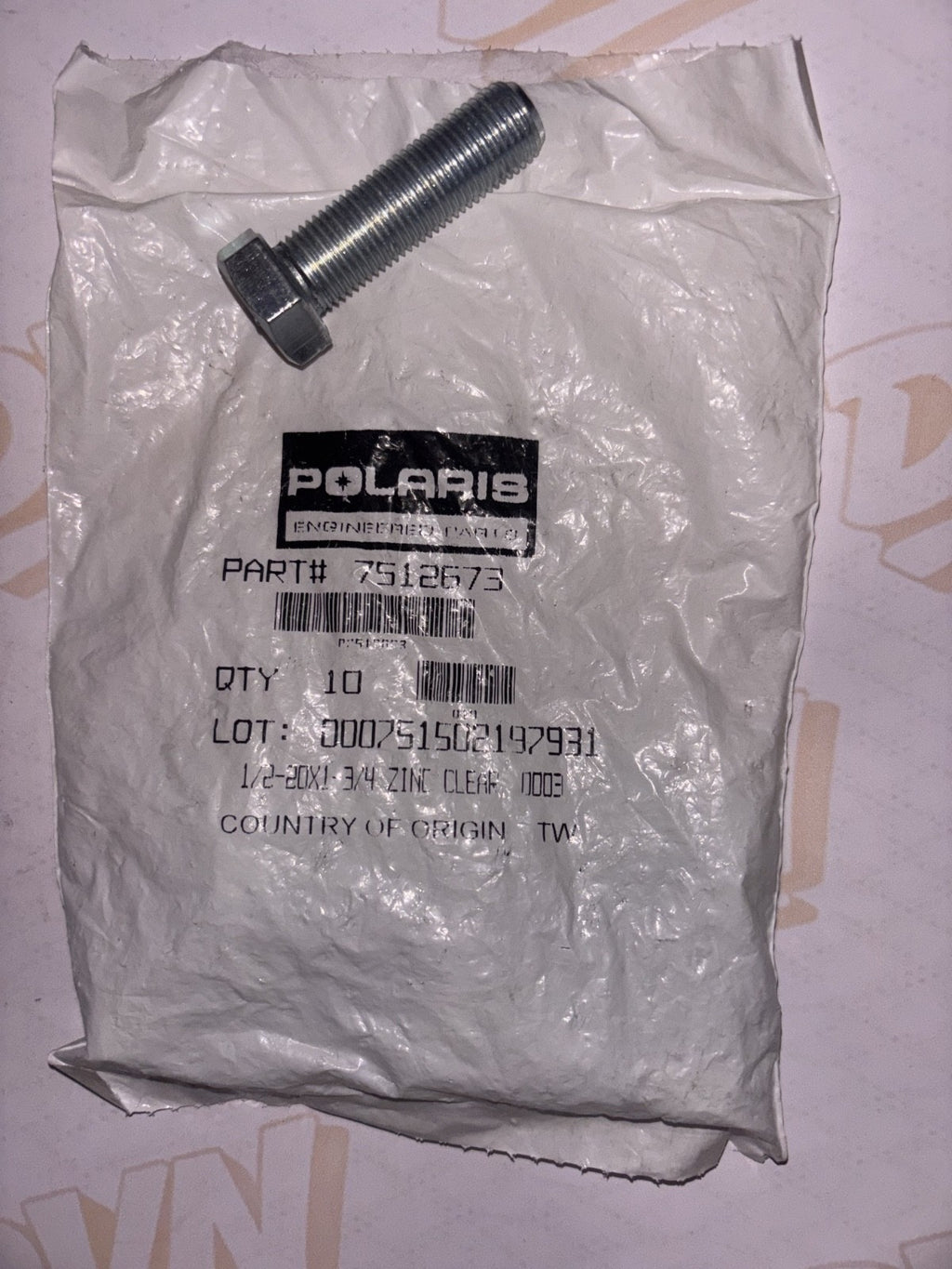 NOS 7512673 Polaris Scrambler Sport Trailblazer Boss 1/2" Rear Wheel Stud