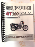Suzuki GT185 parts and service manual 1973-1977