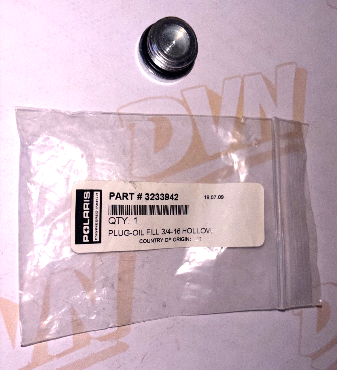 OEM - 3233942 Polaris Oil Fill Plug  3/4-16 Hollow RANGER Models Genuine